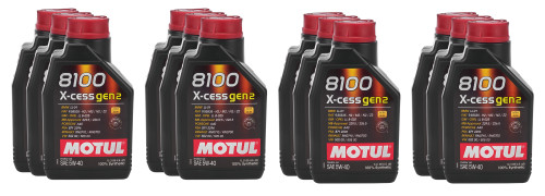 Motor Oil - 8100 X-Cess Gen2 - 5W40 - Synthetic - 1 L Bottle - Set of 12
