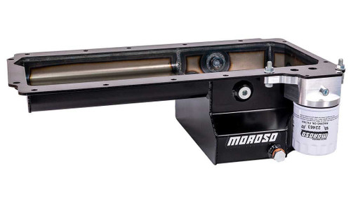 Engine Oil Pan - Rear Sump - 7 qt - 6 in Deep - Steel - Black Powder Coat - GM LS-Series - Each