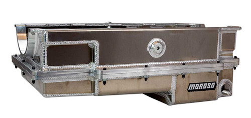 Engine Oil Pan - Rear Sump - 7 qt - 8.313 in Deep - 2-Piece Seal - Aluminum - Natural - 2-Piece Seal - Big Block Chevy - Each