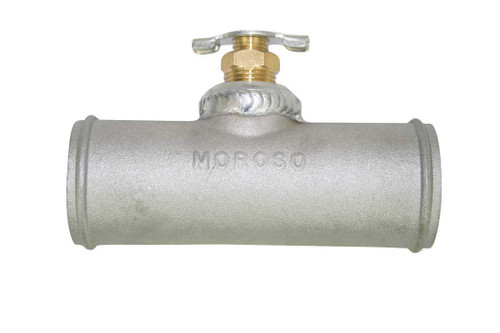 Radiator Hose Drain - 1-1/2 in Hose to 1-1/2 in Hose - Petcock Drain - Aluminum - Natural - Each