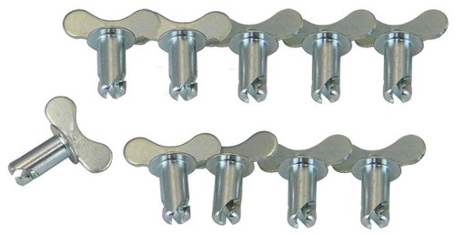 Quick Turn Fastener - Wing Head - 5/16 x 0.550 in Body - Steel - Zinc Plated - Set of 10