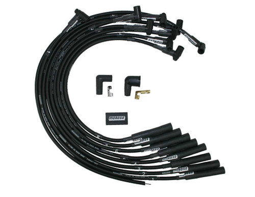 Spark Plug Wire Set - Ultra 40 - Spiral Core - 8.65 mm - Black - Straight Plug Boots - HEI Style Terminal - Big Block Chevy - Kit