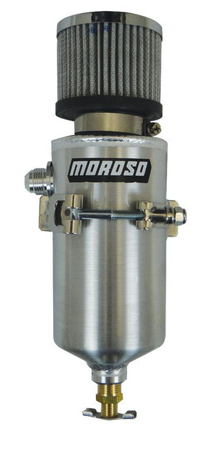 Air-Oil Separator - 3-1/8 in Diameter - 6-1/2 in Tall - 8 AN Male Inlet - Petcock Drain - Aluminum - Natural - Universal - Each Air-Oil Separator - 3-1/8 in Diameter - 6-1/2 in Tall - 8 AN Male Inlet - Petcock Drain - Aluminum - Natural - Universal - Each