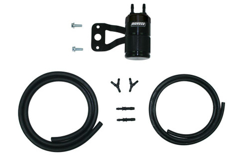 Air-Oil Separator - 2.25 in Diameter - 3.63 in Tall - 3/8 in Hose Barb Inlet - 3/8 in Hose Barb Outlet - Screw-On Canister / Fittings / Hose Included - Aluminum - Black Anodized - Harley Davidson Milwaukee 8 - Kit Air-Oil Separator - 2.25 in Diameter - 3.63 in Tall - 3/8 in Hose Barb Inlet - 3/8 in Hose Barb Outlet - Screw-On Canister / Fittings / Hose Included - Aluminum - Black Anodized - Harley Davidson Milwaukee 8 - Kit