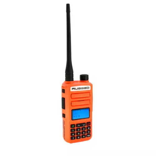 2-Way Radio - 1 Man - UHF / VHF Signal - GMRS / FRS Channels - Plastic - Orange - Each 2-Way Radio - 1 Man - UHF / VHF Signal - GMRS / FRS Channels - Plastic - Orange - Each