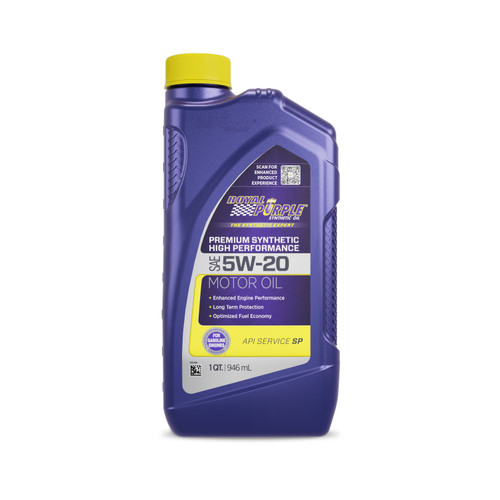 Motor Oil - High Performance - 5W20 - Synthetic - 1 qt Bottle - Each
