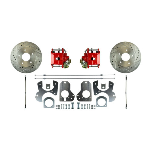 Disc Brake Conversion - Street Series - 15 in Wheels - Rear - Drilled / Slotted Rotors - GM F-Body 1982-92 - Kit Disc Brake Conversion - Street Series - 15 in Wheels - Rear - Drilled / Slotted Rotors - GM F-Body 1982-92 - Kit