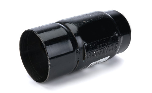 Muffler - Race - 2-3/4 in Center Inlet - 2-3/4 in Center Outlet - 4 x 3 in Round Body - 6 in Long - Steel - Black Paint - Each