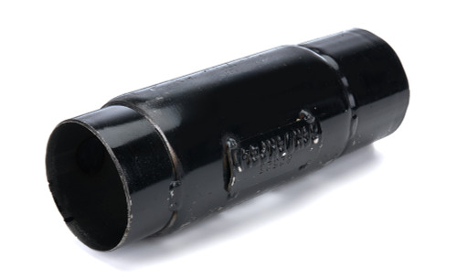 Muffler - Race - 2-1/2 in Center Inlet - 2-1/2 in Center Outlet - 6 x 3 in Round Body - 8 in Long - Steel - Black Paint - Each Muffler - Race - 2-1/2 in Center Inlet - 2-1/2 in Center Outlet - 6 x 3 in Round Body - 8 in Long - Steel - Black Paint - Each
