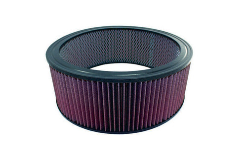 Air Filter Element - Round - 14 in Diameter - 5 in Tall - Wire Mesh Included - Reusable Cotton - Red - Universal - Each Air Filter Element - Round - 14 in Diameter - 5 in Tall - Wire Mesh Included - Reusable Cotton - Red - Universal - Each