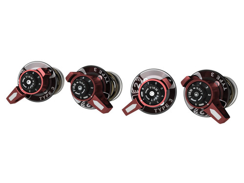 Shock and Strut Components - Shock Cartridge Upgrade - Falcon Series - Adjustable - Aluminum - Black / Red Anodized - Jeep Gladiator JT 2020-25 / Wrangler JK / JL 2007-25 - Kit