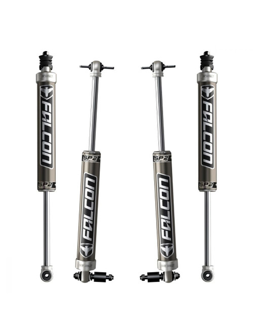 Shock - Falcon SP2 2.1 - Monotube - 2.3 in OD - Aluminum - Clear Anodized - Jeep Wrangler JK 2007-18 - Kit