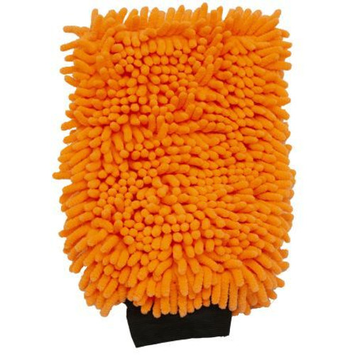 Cleaning Mitt - 10 x 7 in - Microfiber - Orange - Each