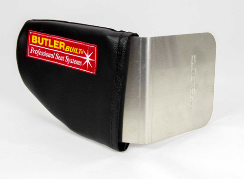 Head Support - Driver Side - 6 in - Red Cloth Cover Included - Aluminum - Natural - Butler Built Seats - Each