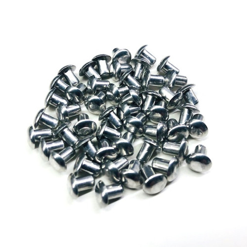 Rivet - Smash - 1/4 in Head - 1/8 in Mandrel - 0.187 in Long - Aluminum - Natural - Set of 50