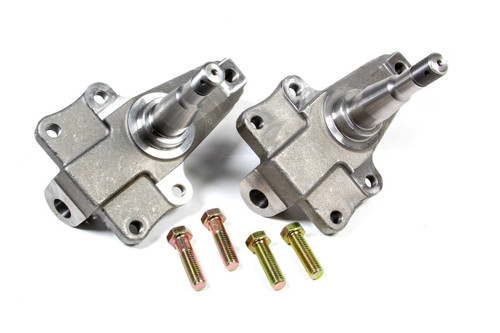 Spindle - Pro-G - 2 in Drop Spindle - Driver / Passenger Side - Steel - Natural - GM A-Body / F-Body - Pair