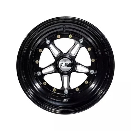 Wheel - Direct Mount - 15 x 8 in - 3.000 in Backspace - Aluminum - Black Powder Coat - Each