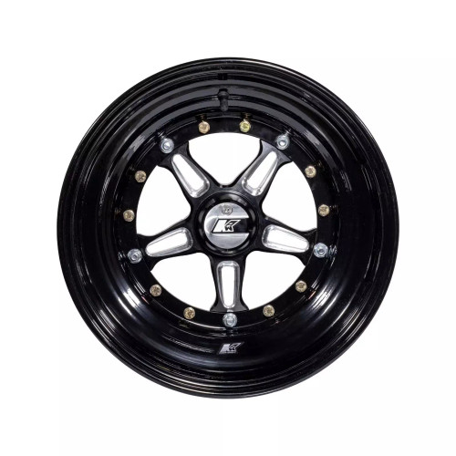 Wheel - Direct Mount - 15 x 8 in - 4.000 in Backspace - Aluminum - Black Powder Coat - Each