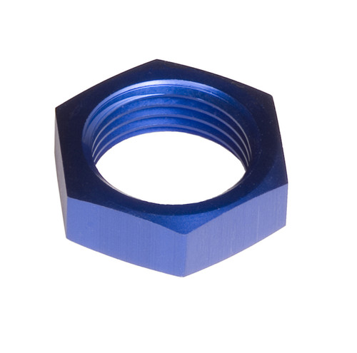 Bulkhead Fitting Nut - 924 Series - 4 AN - Aluminum - Blue Anodized - Pair