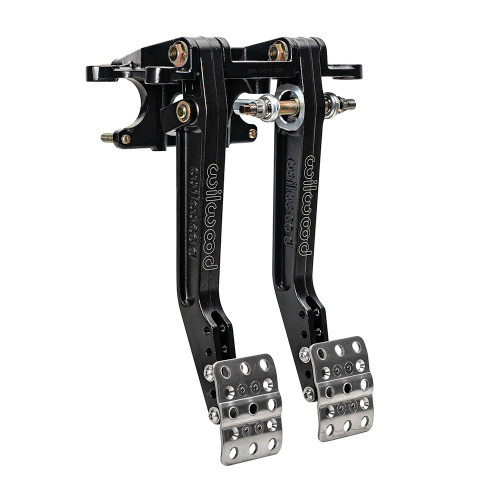 Pedal Assembly - Tru-Bar - Brake / Clutch - 5.5-6.25 to 1 Ratio - 10.97-12.05 in Long - Forward - Firewall Mount - Aluminum - Black Paint - Universal - Kit