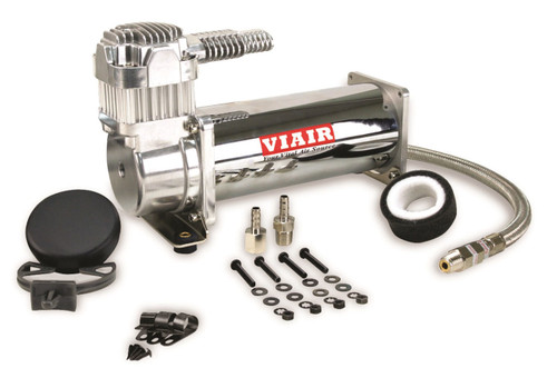 Air Compressor - Suspension - 200 psi - 12V - Chrome - Each