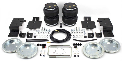 Air Spring Kit - Loadlifter 5000 - Bags / Brackets / Lines - 5000 lb Capacity - Black Powder Coat Brackets - Rear - GM Fullsize Truck 2007-18 - Kit