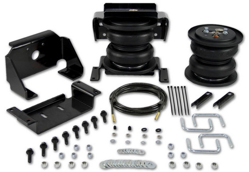 Air Spring Kit - Loadlifter 5000 - Bags / Brackets / Lines - 5000 lb Capacity - Black Powder Coat Brackets - Rear - Ford Fullsize Truck 1994-2019 - Kit