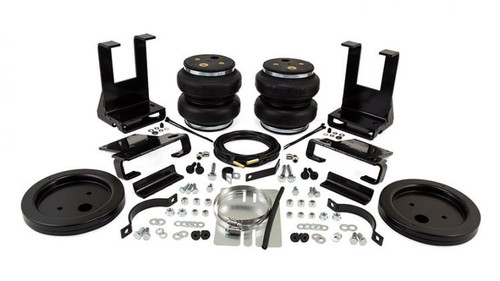 Air Spring Kit - Loadlifter 7500 XL - Bags / Brackets / Lines - 7500 lb Capacity - Black Powder Coat Brackets - Rear - GM Fullsize Truck 2001-10 - Kit