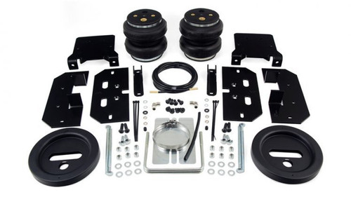 Air Spring Kit - Loadlifter 7500 XL - Bags / Brackets / Lines - 7500 lb Capacity - Black Powder Coat Brackets - Rear - Dodge Ram Fullsize Truck 2003-18 - Kit