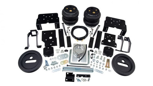 Air Spring - Loadlifter 7500 XL - Bags / Brackets / Lines - 7500 lb Capacity - Black Powder Coat Brackets - Rear - Ford Fullsize Truck 2011-16 - Kit