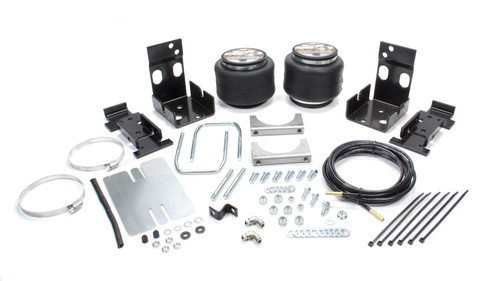 Air Spring Kit - Loadlifter 5000 - Bags / Brackets / Lines - 5000 lb Capacity - Black Powder Coat Brackets - Rear - Ford Truck / Van / Motorhome 1975-2016 - Kit