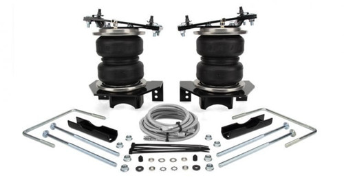 Air Spring Kit - Loadlifter 5000 Ultimate Plus - Bags / Brackets / Lines - 5000 lb Capacity - Black Powder Coat Brackets - Rear - Ford Fullsize Truck 2020 - Kit