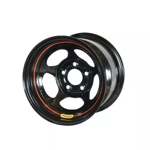 Wheel - Five-Spoke Inertia - 15 x 10 - 2.000 in Backspace - 5 x 5.00 in Bolt Pattern - Steel - Black Powder Coat - Each