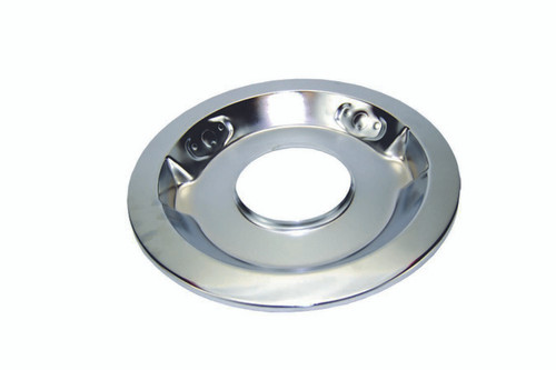 Air Cleaner Base - 14 in Round - 5-1/8 in Carb Flange - Dropped Base - Steel - Chrome - Each