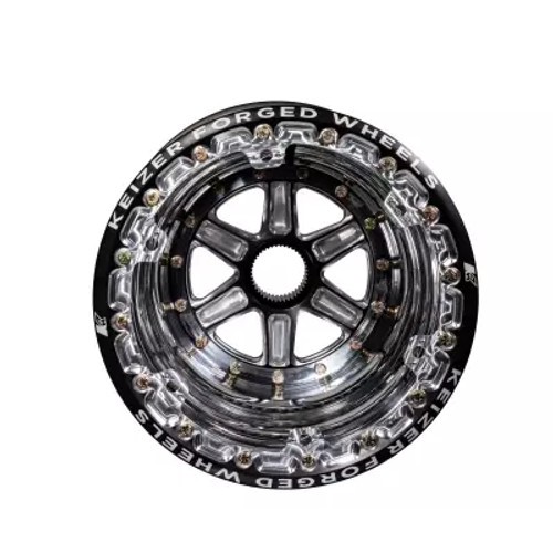 Wheel - 15 x 17 in - 5.000 in Backspace - 42 Spline - Beadlock - Cover Included - Aluminum - Polished - Each