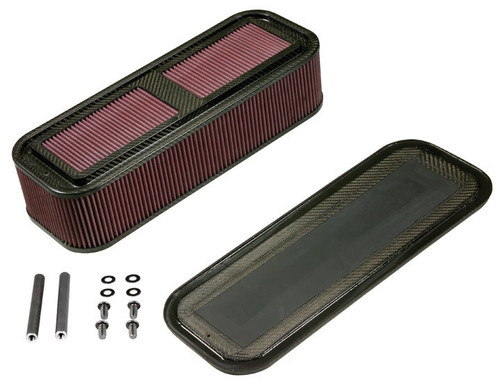 Sprint Car Air Box - Custom Racing Assembly - 7.5 x 19 in Rectangle - 4.75 in Tall - Reusable Oiled Filter - Composite - Kit