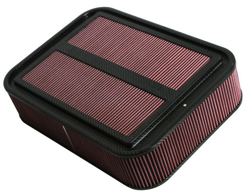 Sprint Car Air Box - Custom Racing Assembly - 18.813 x 13.75 in Rectangle - 4.125 in Tall - Reusable Oiled Filter - Composite - Kit