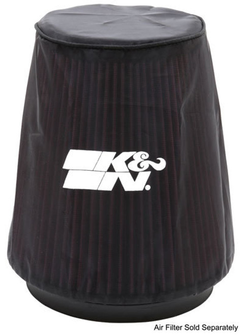 Air Filter Wrap - Precharger - Reusable - 7.5 in ID Base - 5 in OD Top - 8 in Tall - Polyester - Black - Each