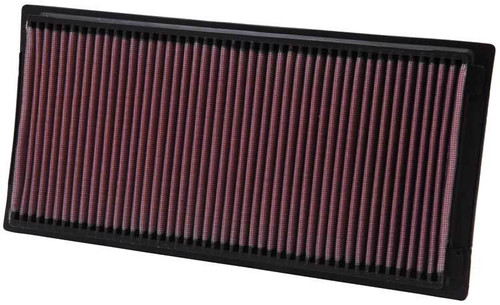 Air Filter Element - Panel - 13.438 x 6.625 in - 1.125 in Tall - Reusable Cotton - Red - Dodge Ram Fullsize Truck 1994-2002 - Each