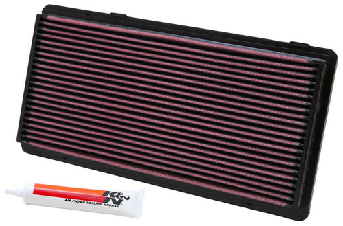 Air Filter Element - Panel - 13.563 x 6.688 in - 1.125 in Tall - Reusable Cotton - Red - Jeep Cherokee 1996-2001 - Each