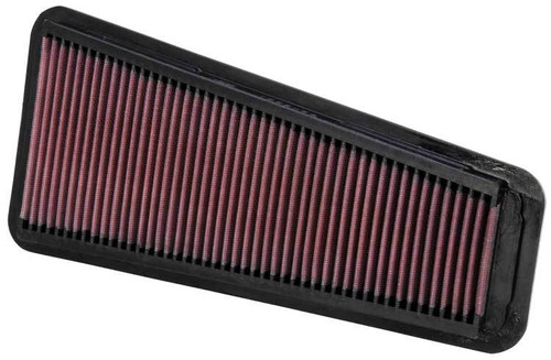 Air Filter Element - Panel - 14.063 x 6.563 in - 1.563 in Tall - Reusable Cotton - Red - Toyota 2002-14 - Each