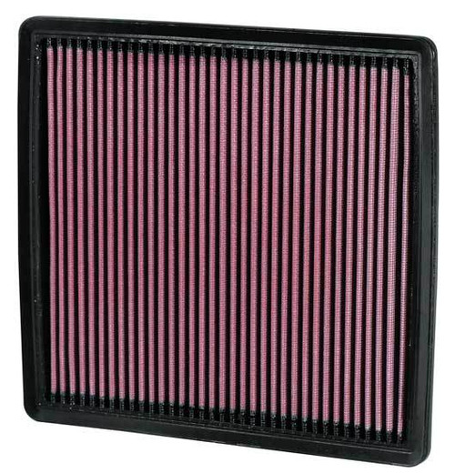 Air Filter Element - Panel - 10.5 x 9.875 in - 1 in Tall - Reusable Cotton - Red - Ford Fullsize SUV / Truck 2007-21 - Each