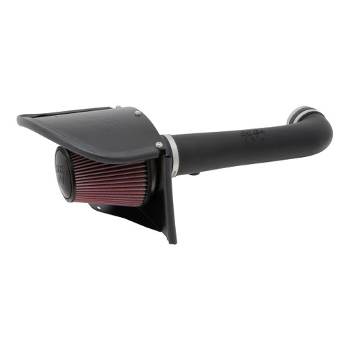 Air Induction System - 57 Series FIPK - Reusable Oiled Filter - Plastic - Black - Jeep Wrangler JK 2012-18 - Kit