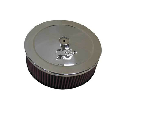 Flame Arrestor - 9 in Round - 2.75 in Tall - 5-1/8 in Carb Flange - Stainless - Polished - Marine - Kit