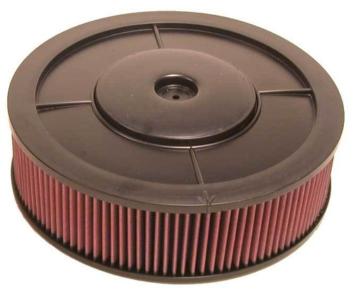 Air Cleaner Assembly - Flow Control - 14 in Round - 4.25 in Tall - 5-1/8 in Carb Flange - Dropped Base - Plastic - Black - Kit