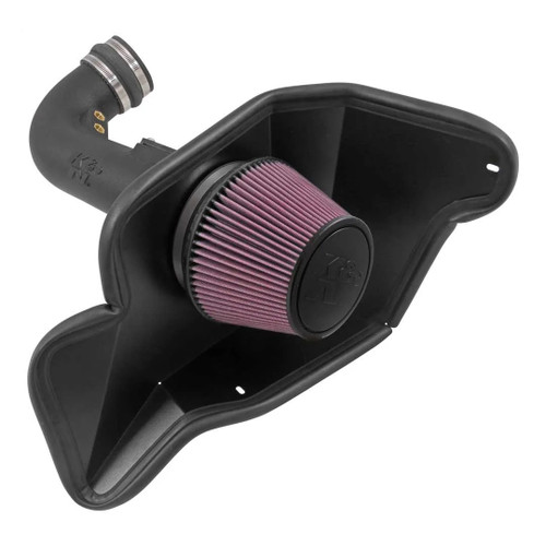 Air Induction System - 63 Series AirCharger - Reusable Oiled Filter - Plastic - Black - Ford Coyote - Ford Mustang 2015-17 - Kit
