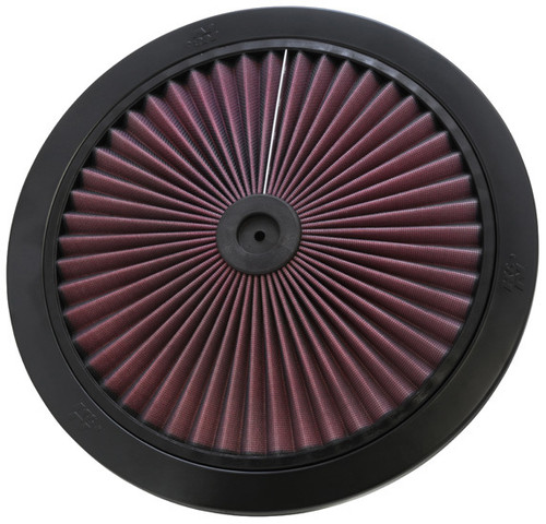 Air Cleaner Lid - X-Stream Top - 14 in Round - Aluminum - Black Powder Coat - Each