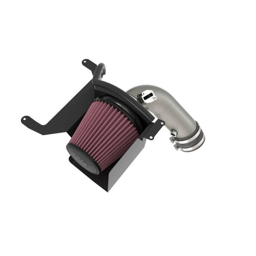 Air Induction System - Reusable Oiled Filter - Aluminum - Gray Powder Coat - Ford Godzilla - Ford Fullsize Truck 2021-22 - Kit