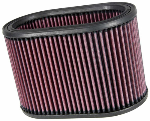 Air Filter Element - Oval - 8.875 x 5.25 in - 6 in Tall - Reusable Cotton - Red - Universal - Each