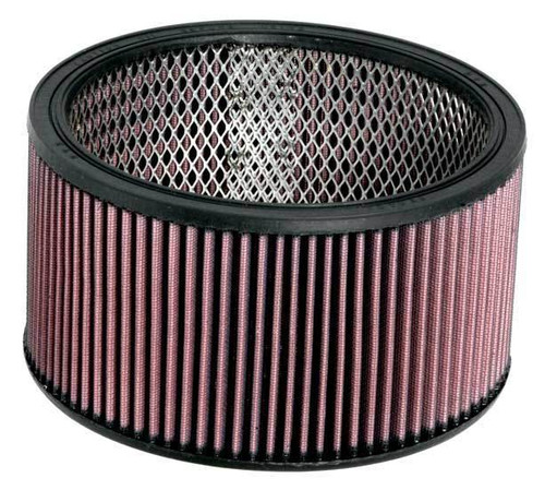 Air Filter Element - 9 in Diameter - 5 in Tall - Wire Mesh Included - Reusable Cotton - Red - Universal - Each Air Filter Element - 9 in Diameter - 5 in Tall - Wire Mesh Included - Reusable Cotton - Red - Universal - Each